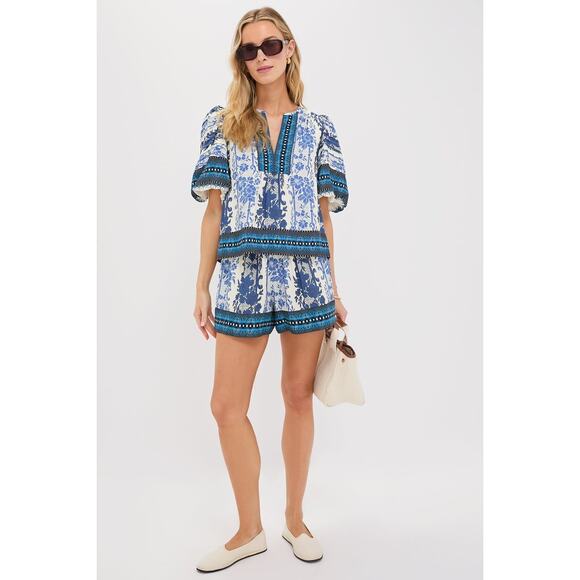 TUCKERNUCK Bondi Blues Viscose Dina Blouse Size S NWT Retail $198 Tuckernuck - Picture 6 of 8